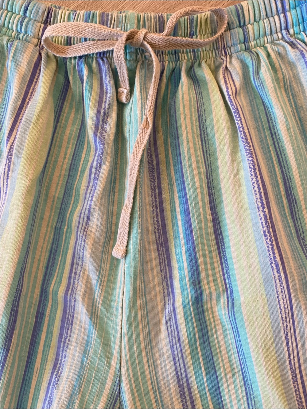fresh produce Women’s Fresh Striped 100% Cotton Beach Walking Shorts Pockets - Picture 2 of 6
